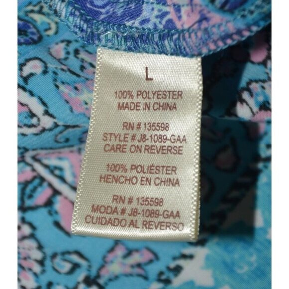 Liberty Love Blue Floral Cardigan Kimono Jacket Size L Long Fringe Festival Boho - Picture 13 of 14